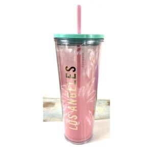 Starbucks Los Angeles 24oz Venti Pink Cold Cup Tumbler – Brand New